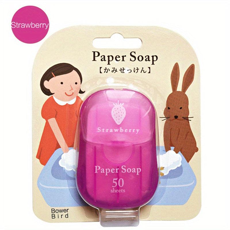 50 Pcs Disposable Travel Scented Bath Slice Soap Paper Sheets