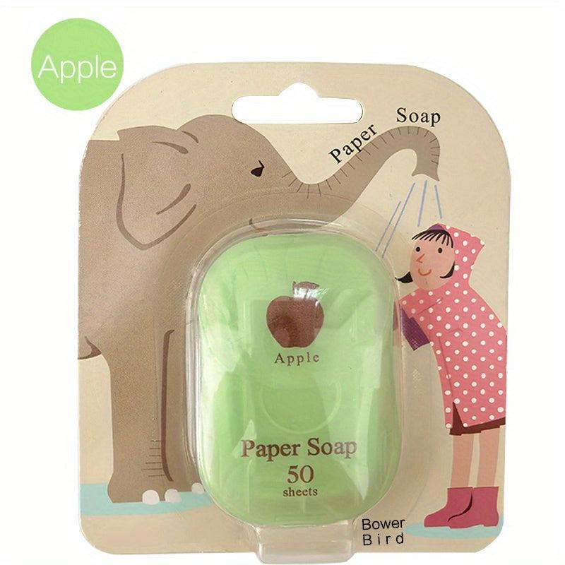 50 Pcs Disposable Travel Scented Bath Slice Soap Paper Sheets
