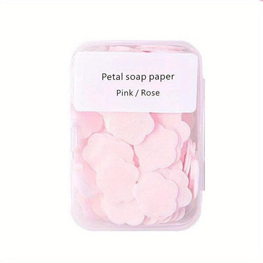Soap Flakes Petals Travel Portable Hand Washing Soap Paper Soap