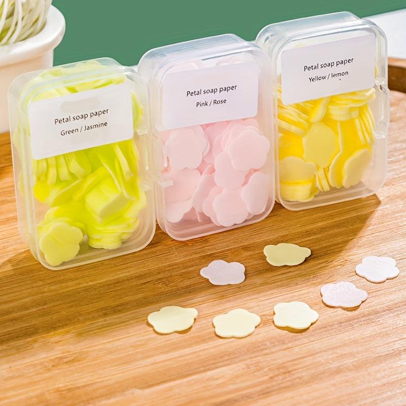 Soap Flakes Petals Travel Portable Hand Washing Soap Paper Soap