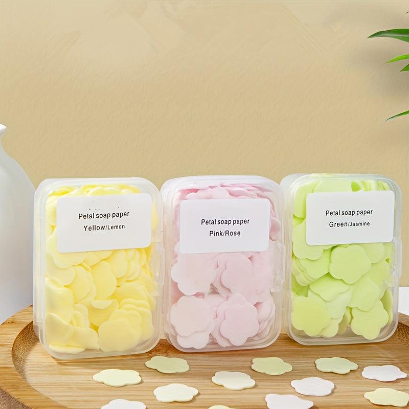 Soap Flakes Petals Travel Portable Hand Washing Soap Paper Soap