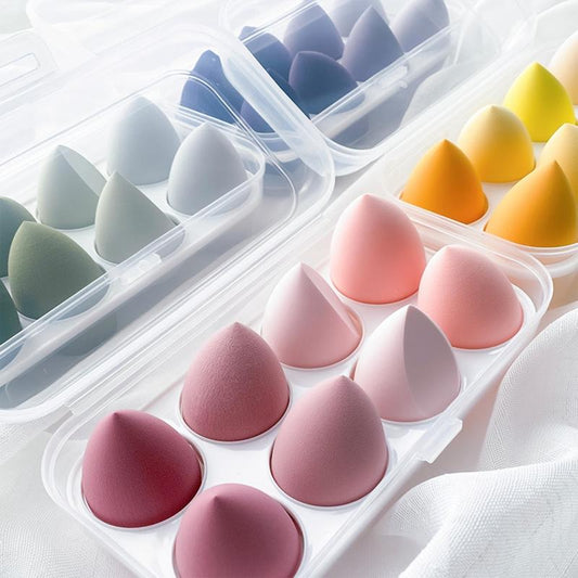 8 Pcs Makeup Sponge Set With Storage Box Beauty Makeup Sponge