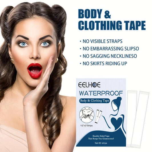 Invisible Double-sided Adhesive Non-Slip Strips - Pack of 80