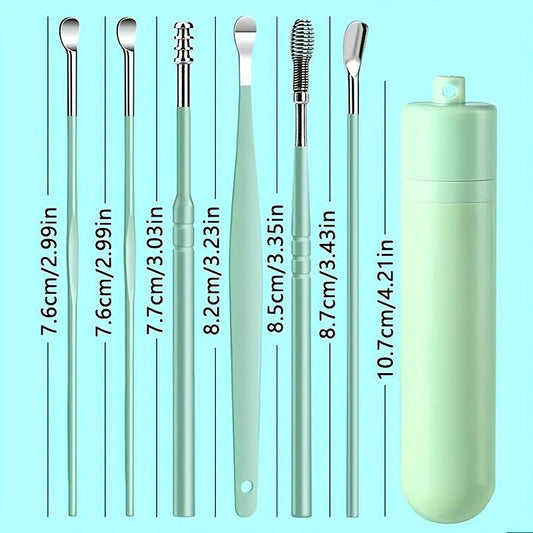 6 IN 1 Ear Wax Removal Tool Ear Pick Ear Cleaing Tools Set