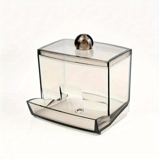 Clear Acrylic Swab Box Organizer for Cotton Swabs, Makeup Pads, and Cosmetics