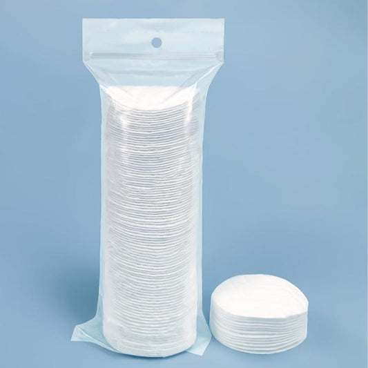 100pcs Cotton Rounds Soft Breathable Makeup Remover Pads For Face