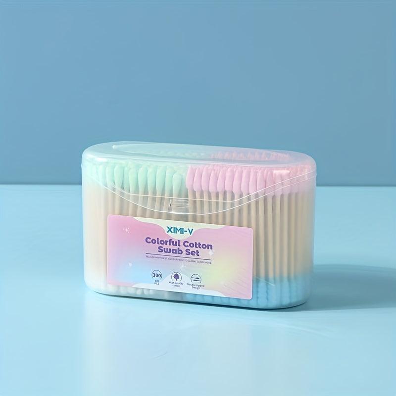 300PCS Bamboo Stick Cotton Swabs Envelope Box