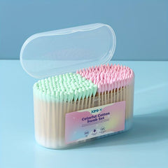 300PCS Bamboo Stick Cotton Swabs Envelope Box