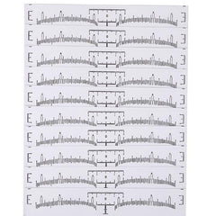 100pcs Disposable Eyebrow Ruler Stickers Tattoo Microblading Adhesive Stencil
