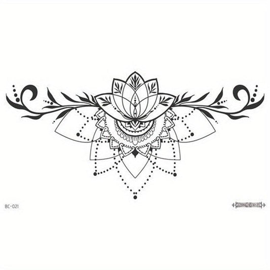 Waterproof Temporary Fun Tattoo Waist Tattoo Cover Scar Female Tattoo