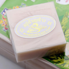 Thai Rice Milk Soap Deep Cleansing Moisturizing Acne Fighting Facial Cleanser