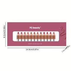 12pc Velvet Lip Liner Set Waterproof Matte Lipstick Pen