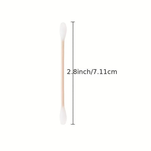 30pcs Double Head Swabs With Clear Square Storage Box Round