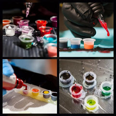 100 pcs Small Plastic Tattoo Ink Caps with 1000ml Capacity
