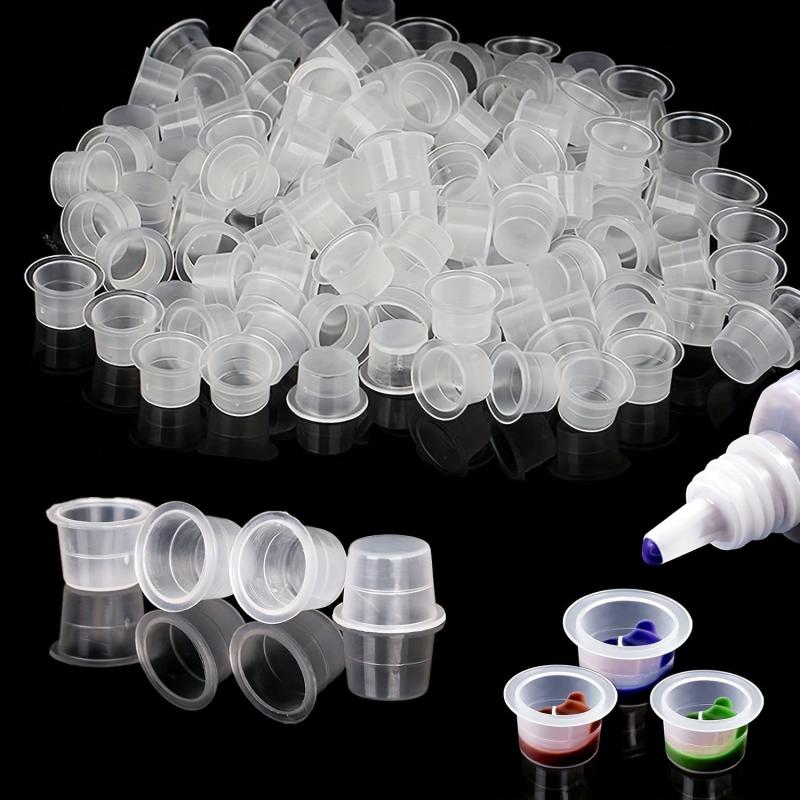 100 pcs Small Plastic Tattoo Ink Caps with 1000ml Capacity