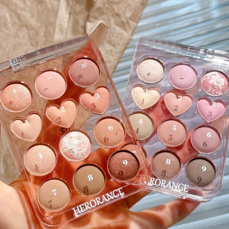 Waterproof Matte Eyeshadow Palette with Glitter Sequins
