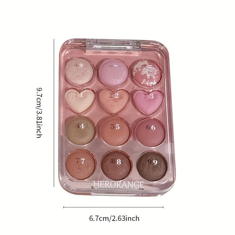 Waterproof Matte Eyeshadow Palette with Glitter Sequins