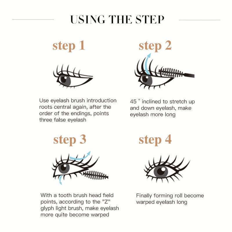 2pcs 4D Waterproof Thick Curling Mascara Durable Enlarge Eyes Smudge Proof