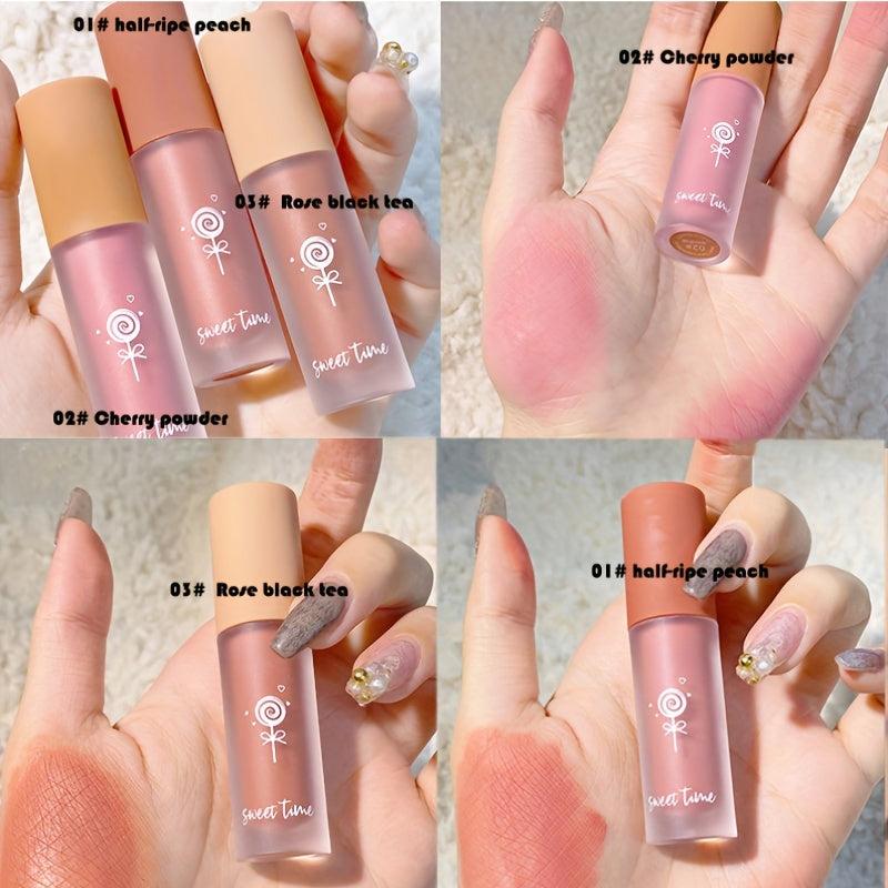 Velvet Matte Liquid Blush Set - Cherry Peach Tea Nude