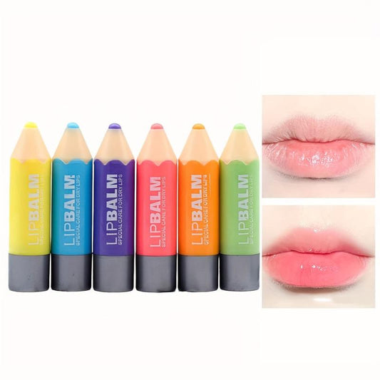 6Pcs Moisturizing Lip Balm Tube Set for Girls Women Make Up Gift