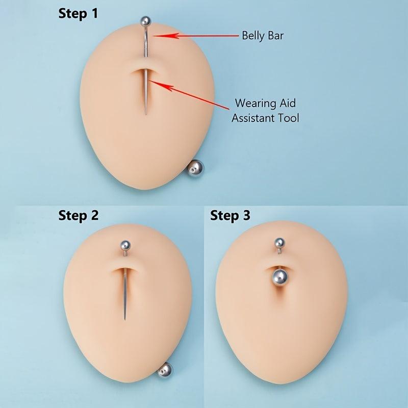 Body Piercing Kit with Surgical Steel Needles and Jewelry Set