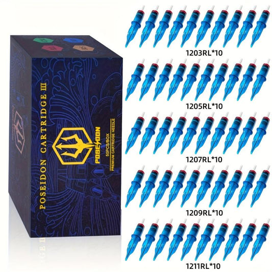 50pcs Tattoo Cartridge Needles Disposable Round Liner 1203RL-1211RL