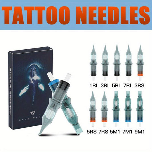10pcs Tattoo Cartridge Needles Disposable Standard Round Liner Tattoo Supplies
