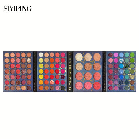 117 Colors Cartoon Eyeshadow Palette Glitter Matte Waterproof Makeup