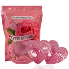 3 Pack Heart Rose Scented Bath Salt Ball