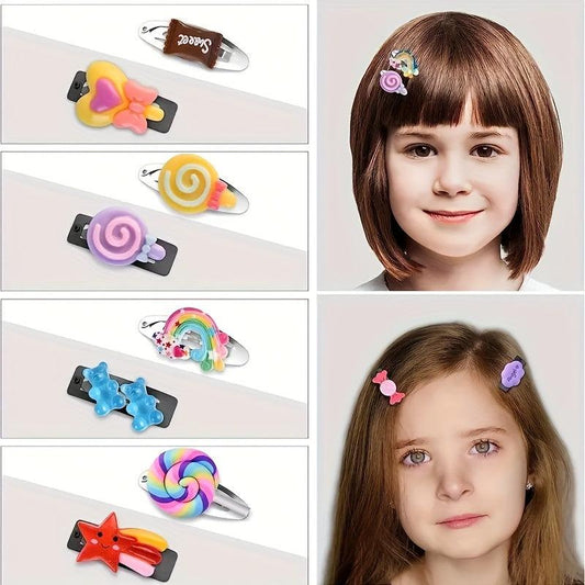 Mixed Slime Charms Hair Pins Nails Kawaii Candy Sweets Lollipop Embellishments