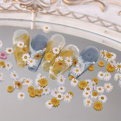 Wood Pulp Flower Charms for DIY Spring Nail Art Decoration