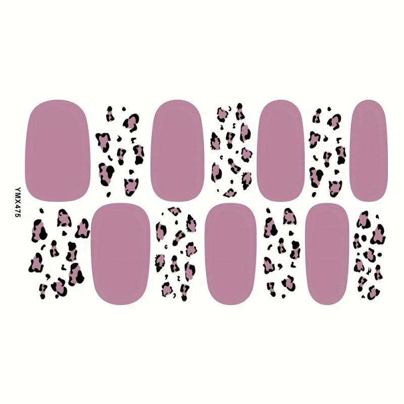 Waterproof Full Wraps Nail Polish Stickers - 8 Sheets
