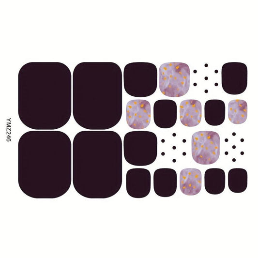 Waterproof Toenail Polish Stickers Full Cover Toenail Art Decal