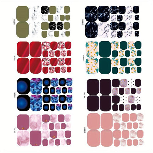 Waterproof Toenail Polish Stickers Full Cover Toenail Art Decal