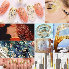 Copper Leaf Flakes Sequins Glitters Confetti for Arts Nail Foil