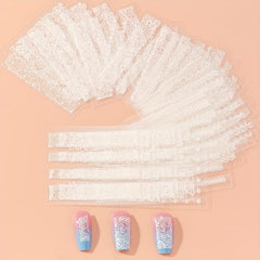 30 Sheets Lace Nail Art Stickers Rose Nail Art Decals For DIY