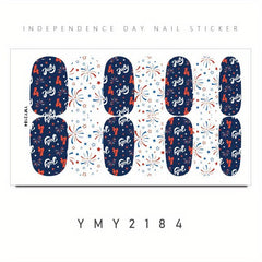 Independence Nail Stickers for Labor Day - Full Cover Self-Adhesive Nail Decor