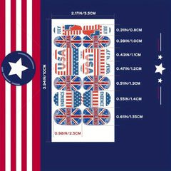 Independence Nail Stickers for Labor Day - Full Cover Self-Adhesive Nail Decor