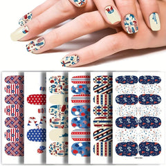 Independence Nail Stickers for Labor Day - Full Cover Self-Adhesive Nail Decor