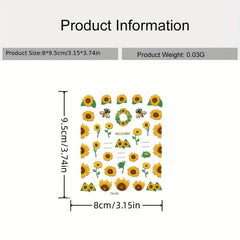 5D Embossed Flower Nail Art Stickers