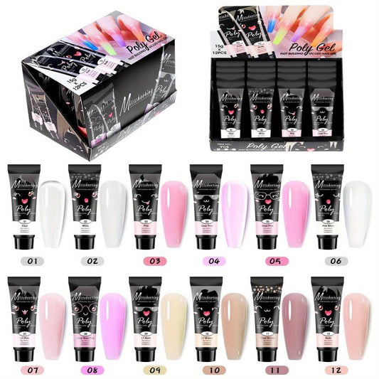 12pcs Nail Gel Set Builder Gel Nail Enhancement Gel