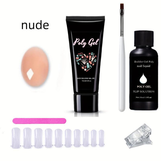 Poly Gel Nail Kit Starter Kit Builder Gel Nail Extension Kit