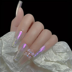 Pearl Gel Nail Polish Set Mermaid Green Shimmer