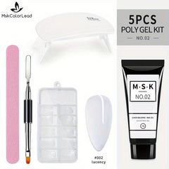 5 pcs Easy Nail Extension Glue for Women - Non Stick Painless & DIY Salon Use