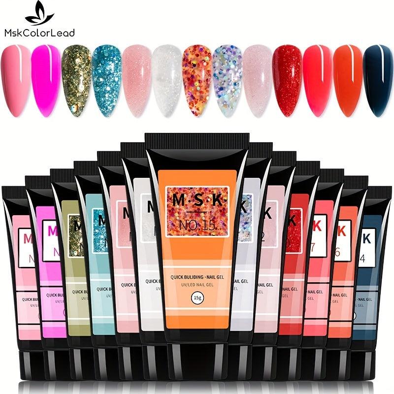 5 pcs Easy Nail Extension Glue for Women - Non Stick Painless & DIY Salon Use