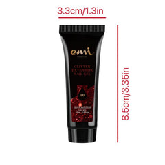 Poly Nail Gel Glitter Purple Pink Silver Skin Tone Extension Gel