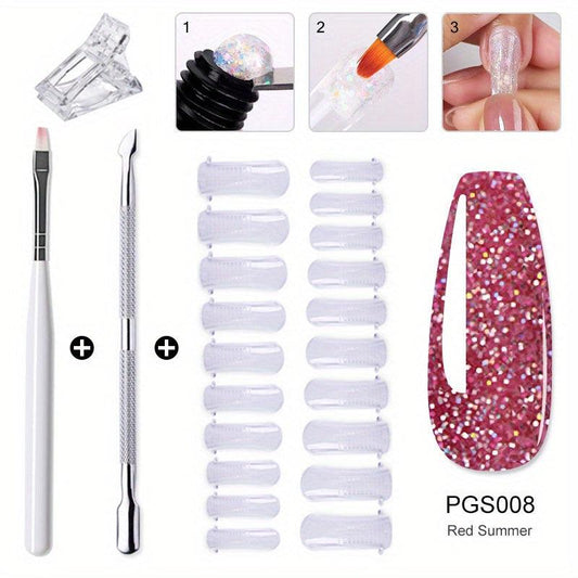 Fiberglass Nail Extension Kit with Nail Tips Repair Tools