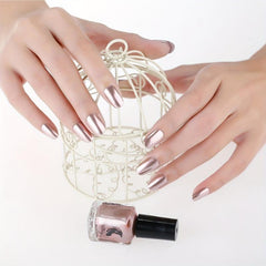 Mirror Nail Polish Rose Golden Nail Lacquer