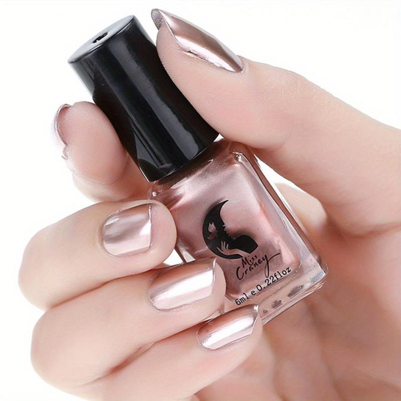 Mirror Nail Polish Rose Golden Nail Lacquer