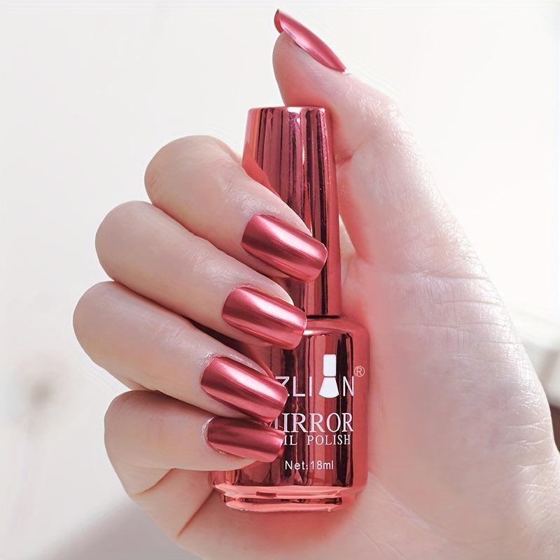 Mirror Effect Nail Polish - Quick Drying, No Baking